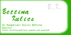 bettina kulics business card